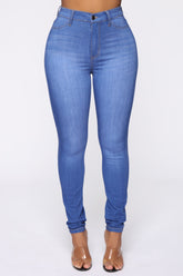Emma Super Stretch High Rise Skinny Jean - Blue Ins Street